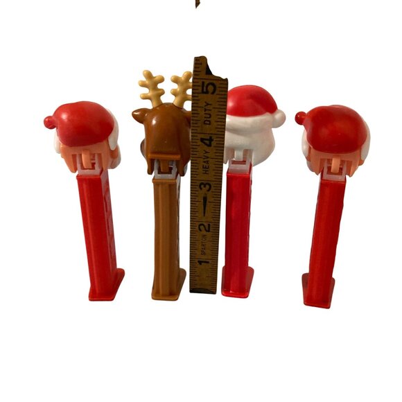 Vintage Santa Claus and Reindeer Christmas PEZ Dispensers lot Of 4 - Picture 3 of 3